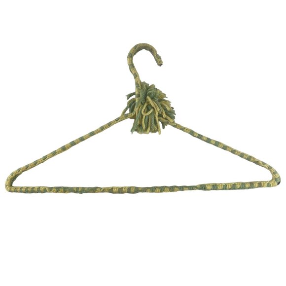 Crochet Yarn Covered Hangers Lot of 5 Wire & Plastic Multicolored Handmade - Picture 3 of 11